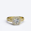 varitsa-jewellers - 1.1ct Cushion Cut Diamond Infinity Style Gold Engagement Ring - 06GG70